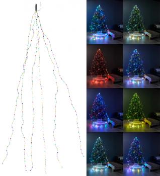 Preview: Catena luminosa dell’albero di Natale, 240 LED colorati, 6 ghirlande, ognuna di 4 m