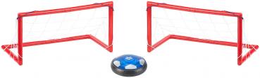 Preview: Akku Luftkissen-Indoor-Fussball, Farb-LEDs,Möbelschutz, 2 Tore
