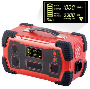 Preview: Mobile Powerstation HSG-1000 - Solar-Generator für Camping & Outdoor - 800 Wh Akku - 1.000 W (230V/12V) - Reine Sinuswelle - Quick Charge 3.0