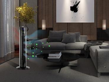 Preview: Turmventilator mit Ionisator, WLAN-Steuerung & App-Control, kompatibel mit Siri, Alexa & Google Assistant