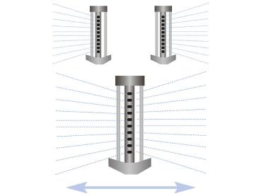 Preview: set of 2 oscillating square sprinklers with dirt screen, up to 300m², 4 bar