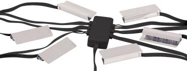 Preview: LED-Glasbodenbeleuchtung mit Fernbedienung: 6 Klammern mit 18 RGB-LEDs Preview: LED-Glasbodenbeleuchtung mit Fernbedienung: 6 Klammern mit 18 RGB-LEDs