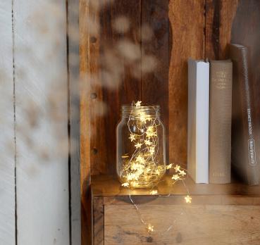 Preview: LED-Sternen-Lichterkette mit 40 LEDs, Batteriebetrieb, 4 Meter Preview: LED-Sternen-Lichterkette mit 40 LEDs, Batteriebetrieb, 4 Meter