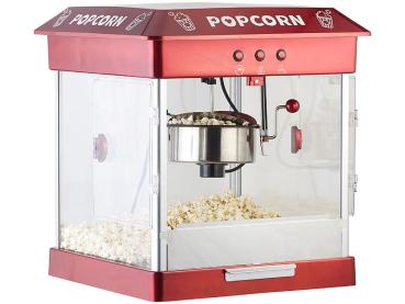 Preview: Profi-Popcorn-Maschine - Ideal für Feste & Partys - 800W Edelstahl-Topf - Warmhalte- & Beleuchtungsfunktion - 230V