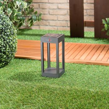 Preview: Outdoor-Solar-Laterne, RGB+W-LEDs, Fernbedienung, 80 lm, 1 W