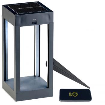Preview: Outdoor-Solar-Laterne, RGB+W-LEDs, Fernbedienung, 80 lm, 1 W
