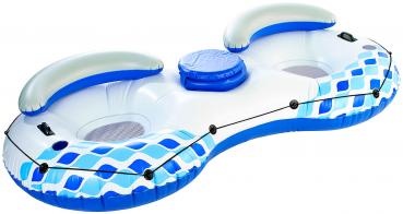 Preview: 2 person pool bar with drink compartment and backrest, up to 160kg