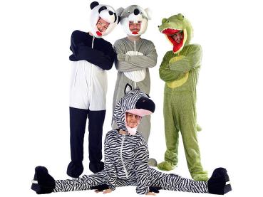 Preview: Costume de Zèbre en fourrure synthétique