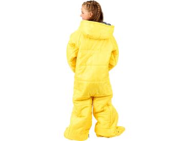 Preview: Kinderschlafsack mit Armen und Beinen, Grösse S, 150 cm, gelb