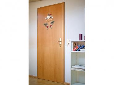 Preview: Weihnachtsmann Tür-Dekoration - mit Welcome-Schriftzug - Handgefertigt, Aufhänge-Draht für Tür, Wand, Fenster - 48x30x5 cm Weihnachtsdeko