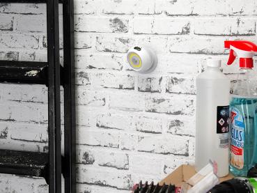 Preview: Lampe sans fil 200 lm à LED COB et détecteur de mouvement WL-420 - Blanc