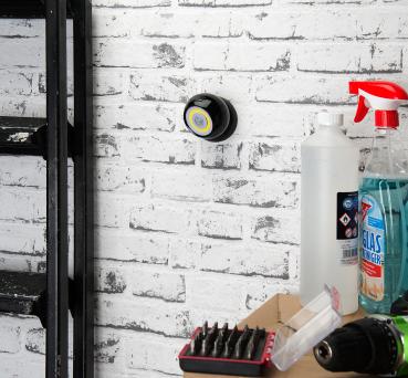 Preview: Lampe sans fil 200 lm à LED COB et détecteur de mouvement WL-420 - Noir