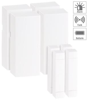Preview: 4er-Set Tür- & Fenster-Alarm für Funk-Klingel-Serie KFS-150, 150 m Preview: 4er-Set Tür- & Fenster-Alarm für Funk-Klingel-Serie KFS-150, 150 m