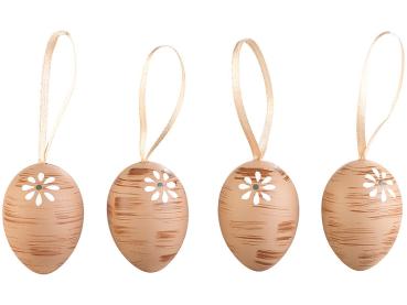 Preview: set di 13 pezzi di decorazioni pasquali da appendere, in scatola di legno