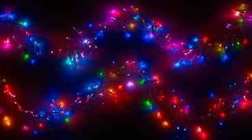 Preview: Catena luminosa a grappolo LED con 300 LED RGB e funzione timer, IP44, 3 m