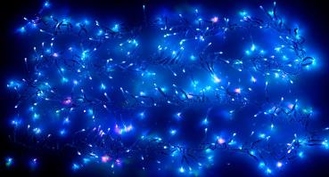 Preview: Catena luminosa a grappolo LED con 300 LED RGB e funzione timer, IP44, 3 m