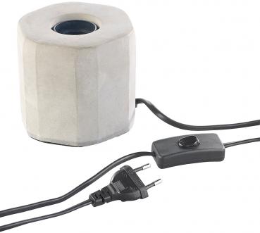 Preview: Lampada da tavolo decorativa in cemento per lampade E27, fino a 40 watt, grigio