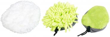 Preview: 3 Embouts Microfibres de Rechange pour Brosse 3-en-1 - Lavage, Polissage & Dépoussiérage - Pour Meubles, Fenêtres, Véhicules, etc.