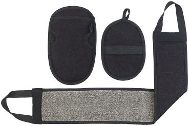 Preview: set da bagno in 3 pezzi per la pulizia, il massaggio e l‘esfoliazione di viso e corpo