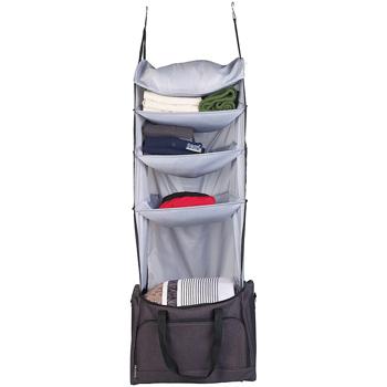 Preview: Faltbare Reisetasche mit integriertem Wäsche-Organizer zum Aufhängen - Perfekter Weekender & grosse Sporttasche mit Ordnungssystem für Ihre Reise