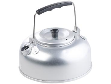 Preview: Camping-Kessel Aluminium - Wasserkessel für Kaffee & Tee Outdoor/Zelten - 0,75L Füllmenge - isolierter Klapp-Henkel - 142g leicht