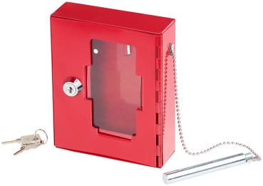 Preview: Profi-Notschlüssel-Kasten mit Einschlag-Klöppel & Sicherheits-Schloss