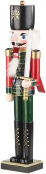 Preview: pack of 2 Hand-painted decorative nutcracker in Erzgebirge style, 48.5 cm