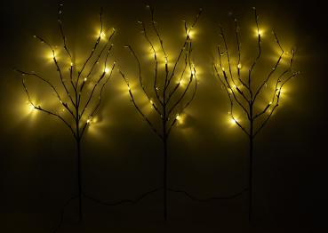Preview: 3 rami decorativi, 48 boccioli di plastica e 8 LED ciascuno, funzionamento a batteria, timer