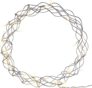 Preview: LED-Lichterkranz Ø 30cm - Festliche Lichtakzente für Fenster & Türen - 32 warmweisse LEDs, 3m Zuleitung, Netzteil, Innenbereich - Ganzjährig nutzbar