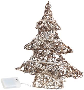 Preview: Deko-Weihnachtsbaum handgefertigt - 20 warmweisse LEDs, 40 cm - Glitzer-Effekt, batteriebetrieben, 2 Modi - Ideal für Tisch & Regal Preview: Deko-Weihnachtsbaum handgefertigt - 20 warmweisse LEDs, 40 cm - Glitzer-Effekt, batteriebetrieben, 2 Modi - Ideal für Tisch & Regal
