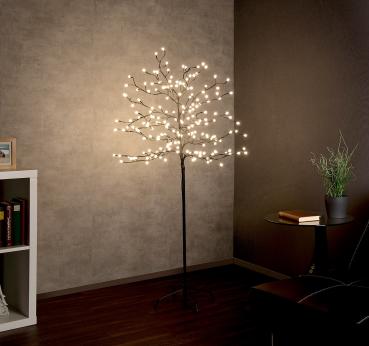 Preview: 2er-Set XL-Solar-LED-Lichterbäume mit  je 200 beleuchteten Knospen