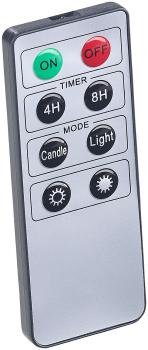 Preview: 10er-Set LED-Weihnachtsbaum-Kerzen mit Fernbedienung und Timer, silber