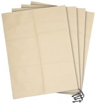 Preview: Pack de 4 housses d‘hivernage M - Protection plantes gel neige vent réutilisable respirante - Polypropylène 70g/m² 80x60cm avec zip et cordon