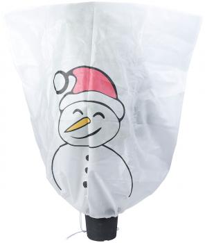 Preview: Cuffia di protezione invernale “Pupazzo di neve“ per piante, 110 x 120 cm
