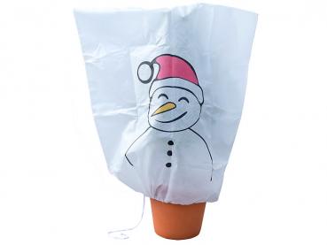 Preview: Cuffia di protezione invernale “Pupazzo di neve“ per piante, 110 x 120 cm