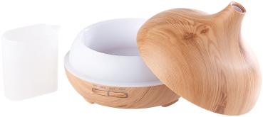 Preview: Wood-look aroma diffuser with LED lighting in 7 colors & timer