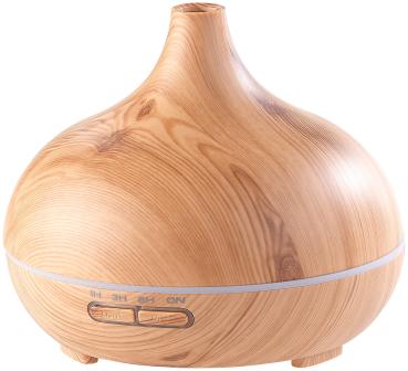 Diffusore di aromi e umidificatore, aspetto legno, cambia colori a LED, 300 ml