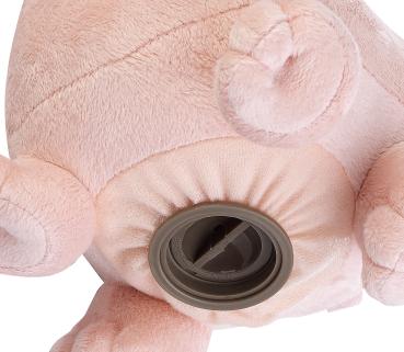 Preview: Grunzendes Plüsch-Sparschwein mit wackelnden Ohren, Batteriebetrieb