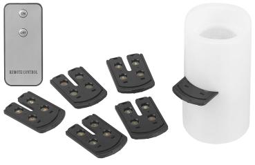 Preview: Bougie à LED avec projection de motifs de Noël