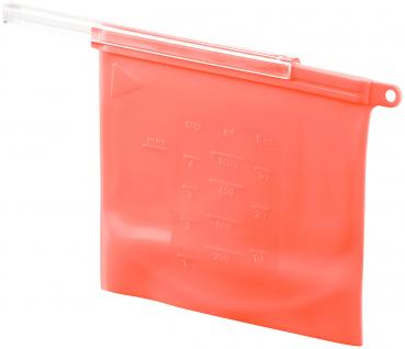 Preview: 4er-Set Silikon-Lebensmittelbeutel, wiederverschliessbar, 1.000 ml