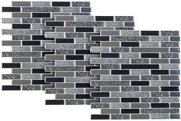 Preview: Selbstklebende 3D-Fliesenaufkleber in Steinoptik, 25,5 x 25,5 cm, 10 Stück im Set