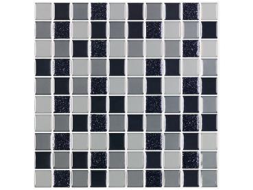 Preview: Autocollants décoratifs 3D (x3) - 26 x 26 cm - Mosaïque Niveaux de gris