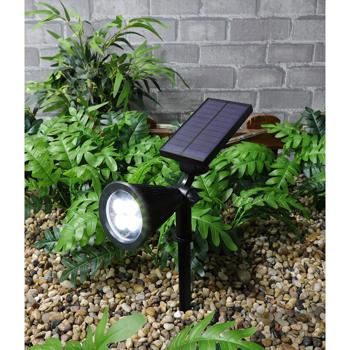 Preview: set di 2 faretti solari da giardino con picchetto a terra - Faretto da giardino resistente alle intemperie (IP44), 200 lumen - Perfetto accento su piante e sentieri