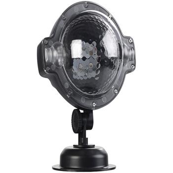 Preview: LED-Kugellampe mit Schneefall-Effekt und Timer, weiss + RGB, IP44