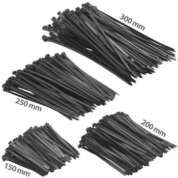 Preview: 400er-Set wiederverschliessbare Kabelbinder, 150/200/250/300x 7,6 mm Preview: 400er-Set wiederverschliessbare Kabelbinder, 150/200/250/300x 7,6 mm