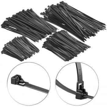 Preview: 400er-Set wiederverschliessbare Kabelbinder, 150/200/250/300x 7,6 mm Preview: 400er-Set wiederverschliessbare Kabelbinder, 150/200/250/300x 7,6 mm