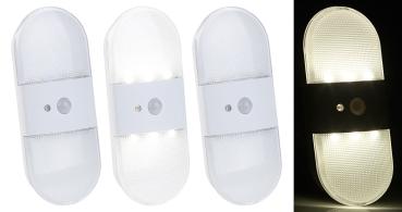 Preview: 3 appliques murales LED sans fil 80 lm avec détecteur de mouvement/obscurité