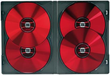 Preview: CD/DVD soft case for 4 DVDs set of 10 black