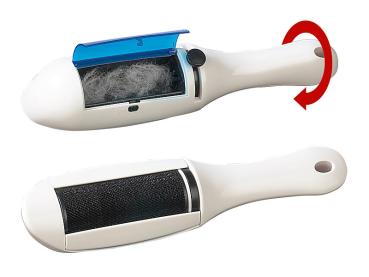 Preview: Spazzola autopulente anti-pelucchi per tessuti, con contenitore per lo sporco