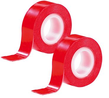 Preview: Doppelseitiges Klebeband 6er-Set - 200 g/cm² Tragkraft & rückstandsfreie Ablösung - Hitzebeständig -40 bis +90 °C - 19 mm x 1,5 m Preview: Doppelseitiges Klebeband 6er-Set - 200 g/cm² Tragkraft & rückstandsfreie Ablösung - Hitzebeständig -40 bis +90 °C - 19 mm x 1,5 m